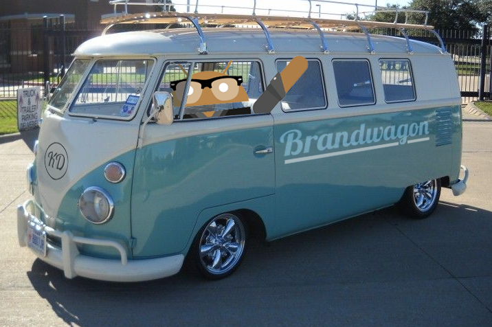 Konseptual Brandwagon, driving to a local business near you