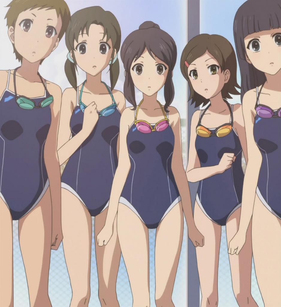 Completely gratuitous swim team seen in 1/2 the episodes.